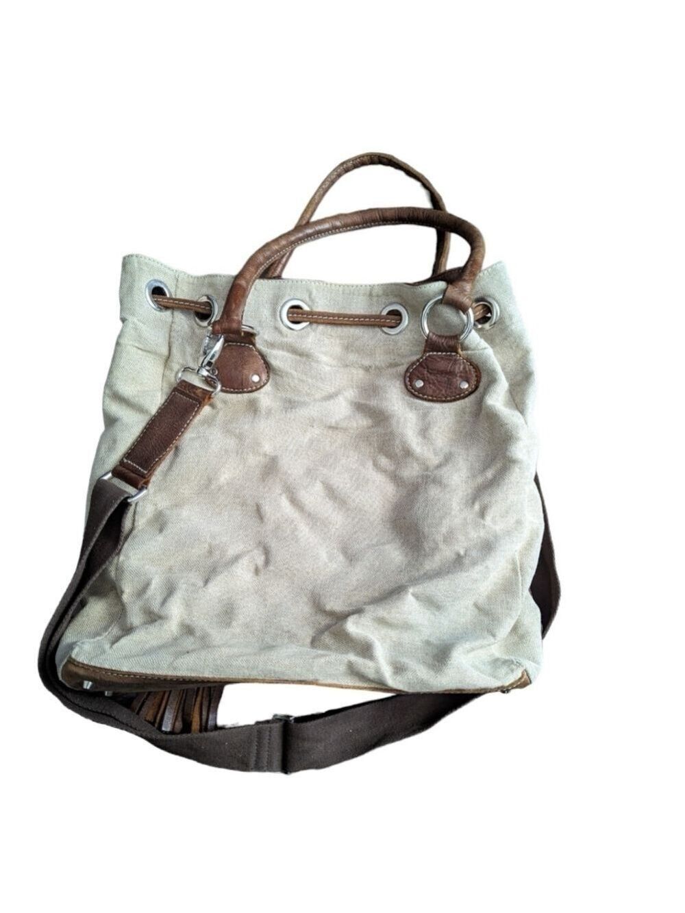 HP Roots Canvas & Leather Drawstring Bag - Picture 5 of 16